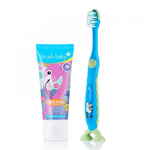 Brush-Baby Children's Tutti Frutti Toothpaste with Xylitol (3-6 Years) + New FlossBrush 3-6 years Brush-Baby Children's Tutti Frutti Toothpaste with Xylitol (3-6 Years) + New FlossBrush 3-6 years
